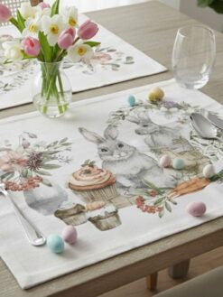 Set Tovagliette Americane "Spring Bunny" – Eleganza e Allegria in Tavola