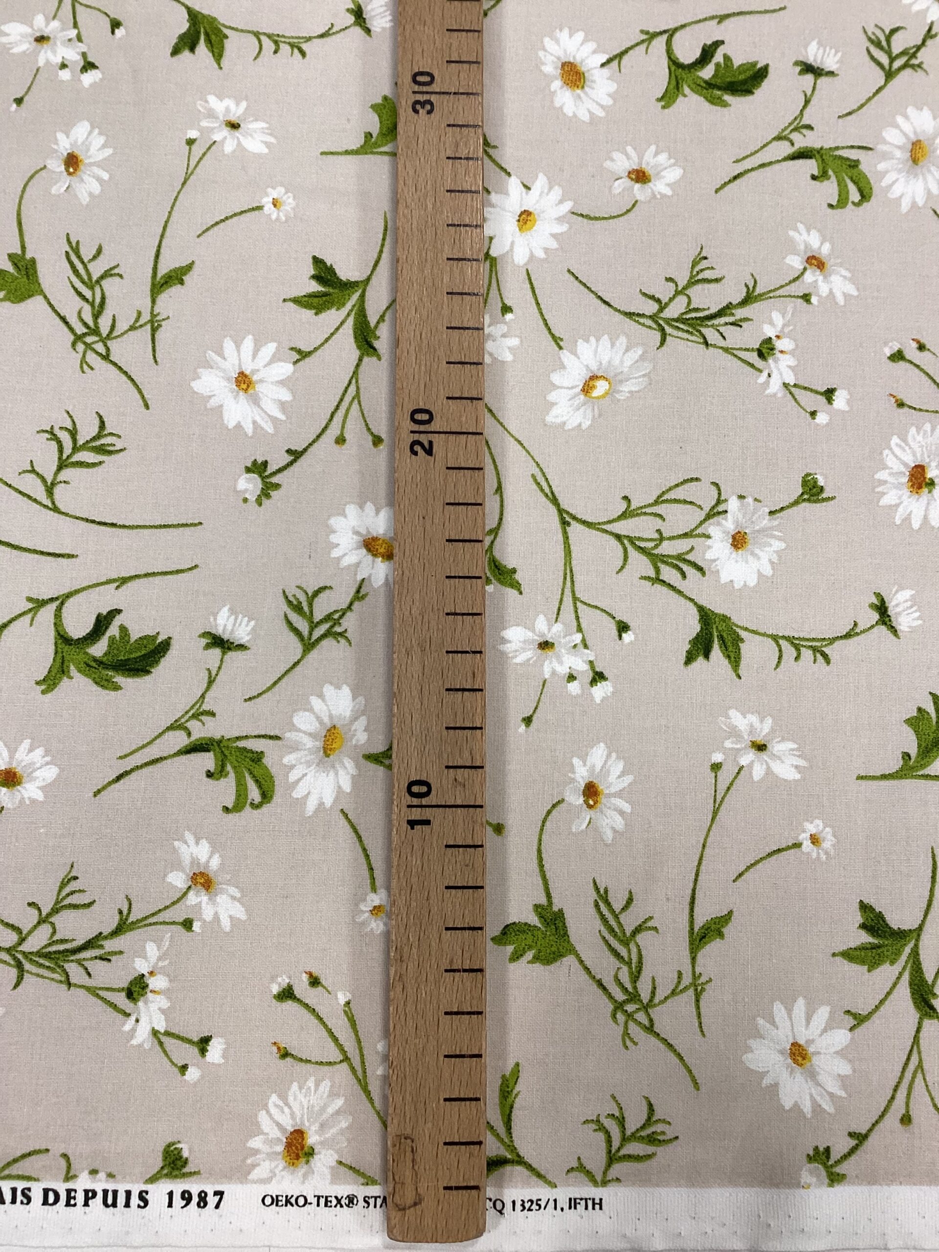 Kt KILOtela Tessuto Tela Di Cotone Biologico, Stampa Digitale Grunge Fogliame Bordeaux Verde Marrone Beige, 100x280 Cm