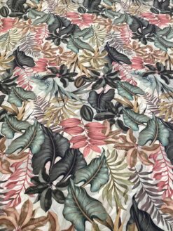 Alternative view of Tessuto smacchia facile con stampa digitale mod. Foglie Tropicali