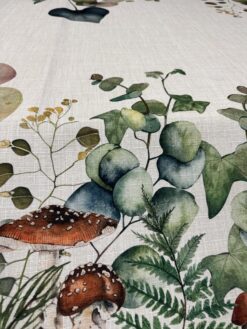 Alternative view of Tessuto antimacchia con stampa digitale Mushroom