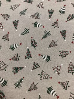 Tessuto Cotone Fantasia Natalizia "Bosco Incantato"