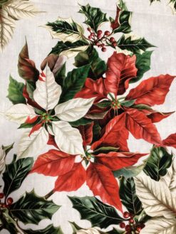 Cotone stelle di Natale fondo bianco