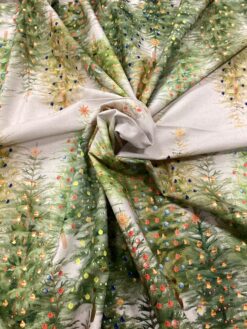 Alternative view of Tessuto d'Arredo in Cotone "Bosco Luminoso" 