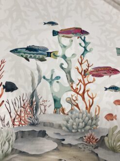 Tessuto antimacchia pesci colorati