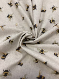 Alternative view of Tessuto misto cotone con api