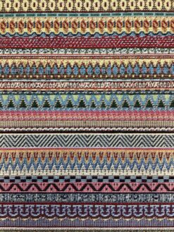 Tessuto gobelin righe stile etnico
