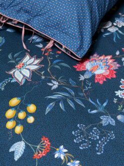 Alternative view of PIP STUDIO parure copripiumino matrimoniale Flower Festival variante dark blue
