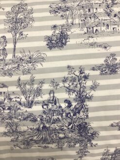 Alternative view of Toile de jouy parure copripiumino  matrimoniale variante azzurro