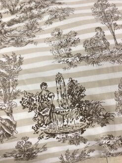 Alternative view of Toile de jouy parure copripiumino matrimoniale variante beige
