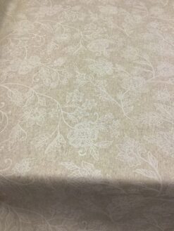 Alternative view of Tessuto resinato fantasia floreale avorio e beige