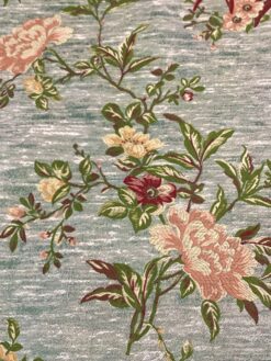 Misto cotone fiori su fondo verde