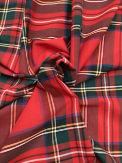 Alternative view of Tessuto in cotone scozzese rosso